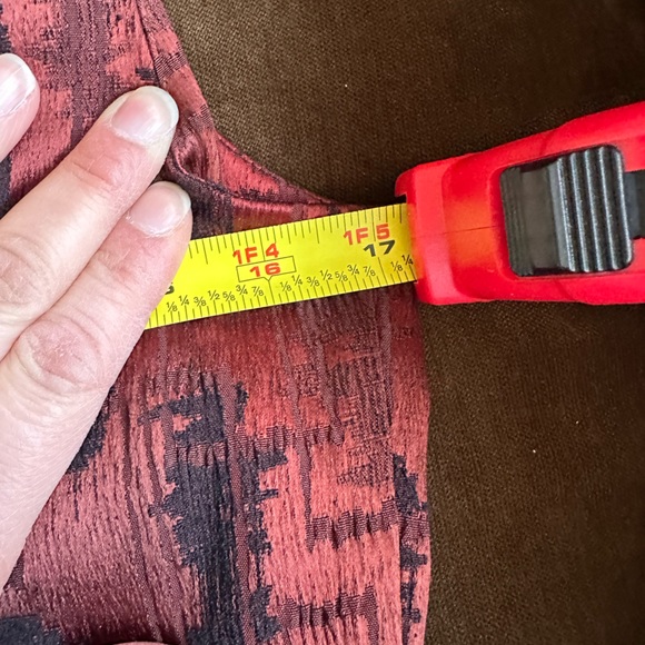 Votre Nom Paris Pretty Red Metallic Black Sleeveless Sheath Dress SZ 3  US SZ 6 - Picture 10 of 14